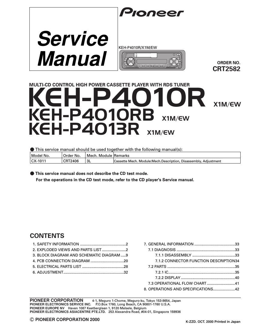 pioneer kehp 4010 r service manual