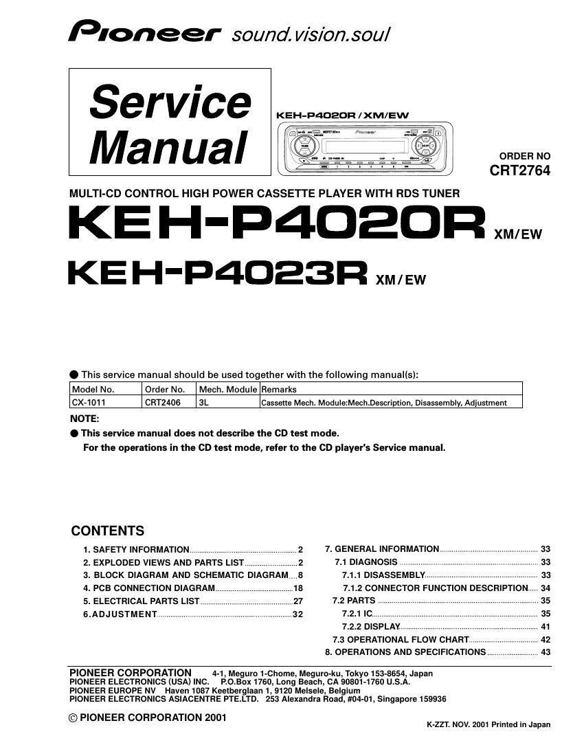 pioneer kehp 4020 r service manual