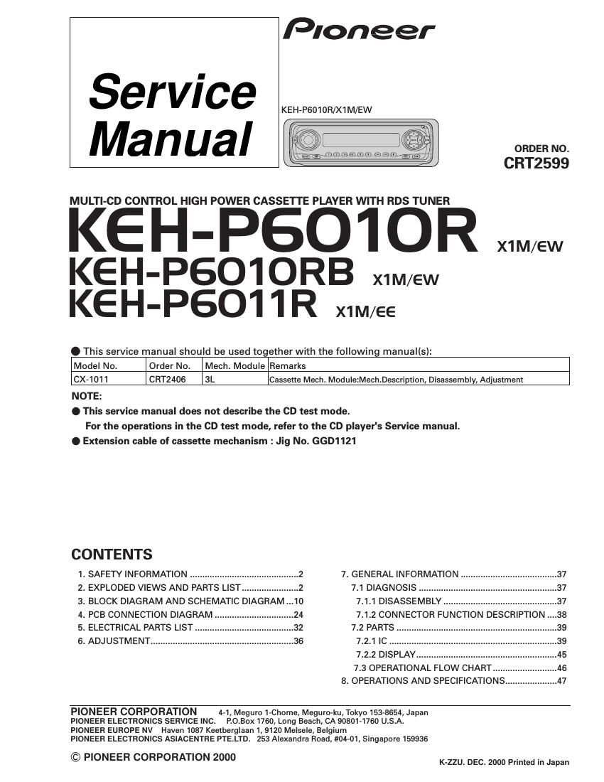 pioneer kehp 6010 r service manual