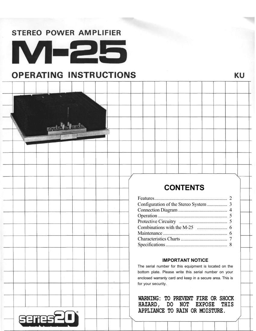 pioneer m 25 owners manual