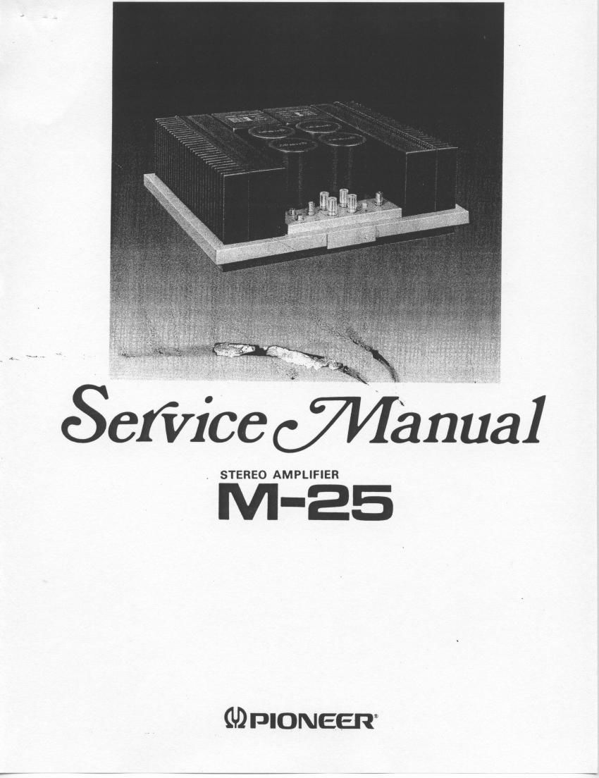 pioneer m 25 service manual