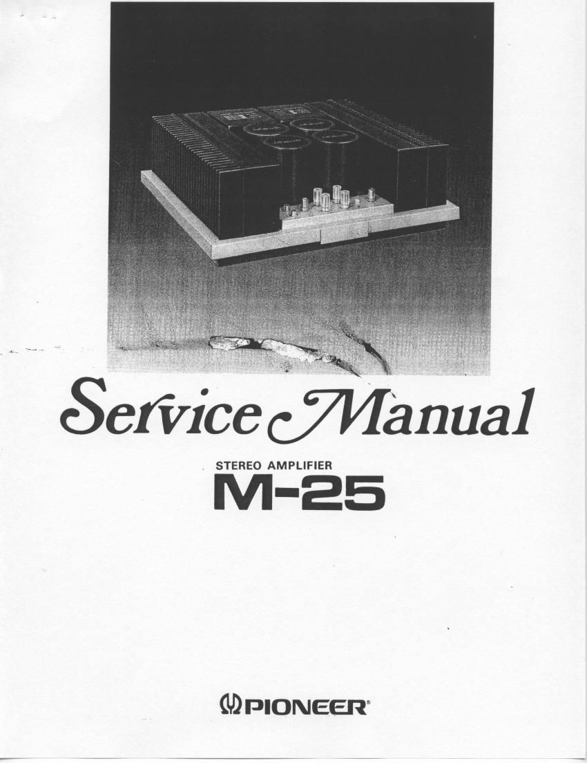pioneer m 25 service manual