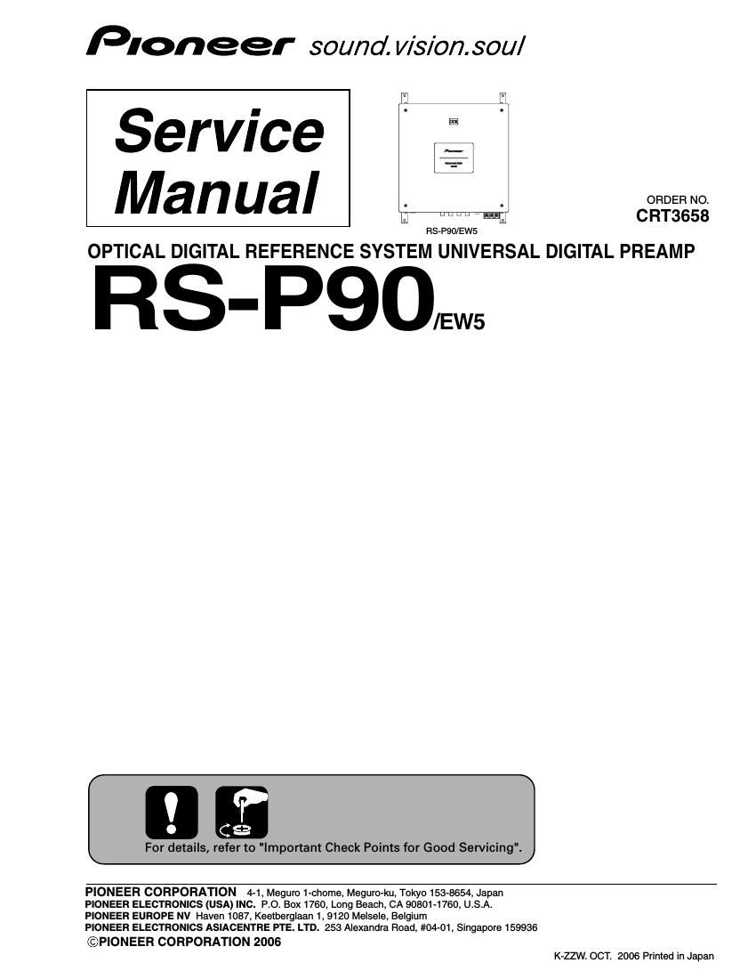 pioneer RS P90 service manual