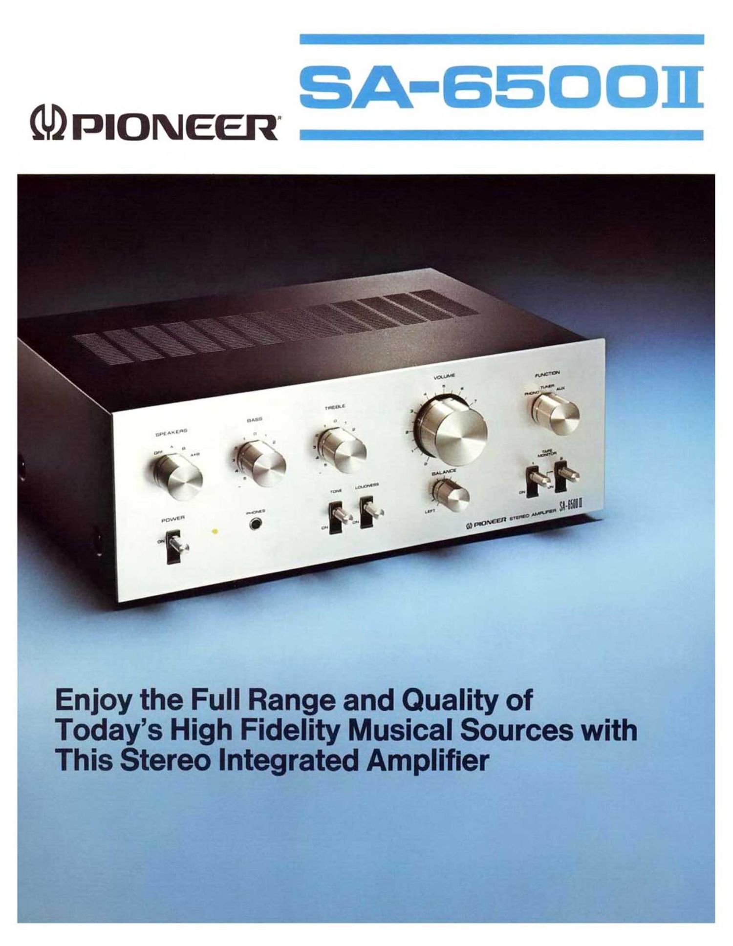 pioneer sa 6500 mk2 brochure