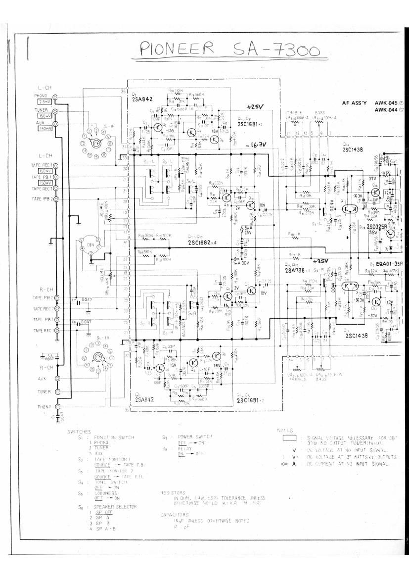 pioneer sa 7300 schematic