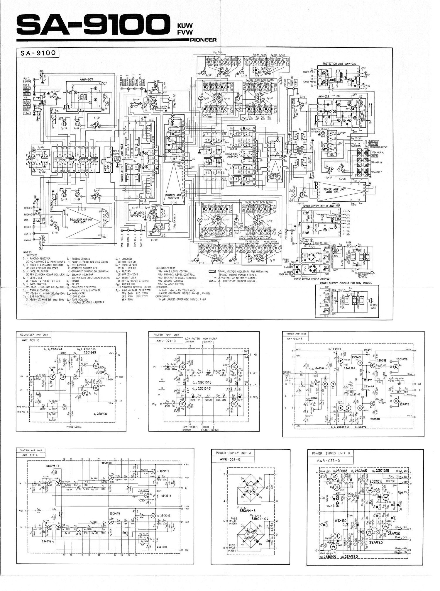 pioneer sa 9100 schematic