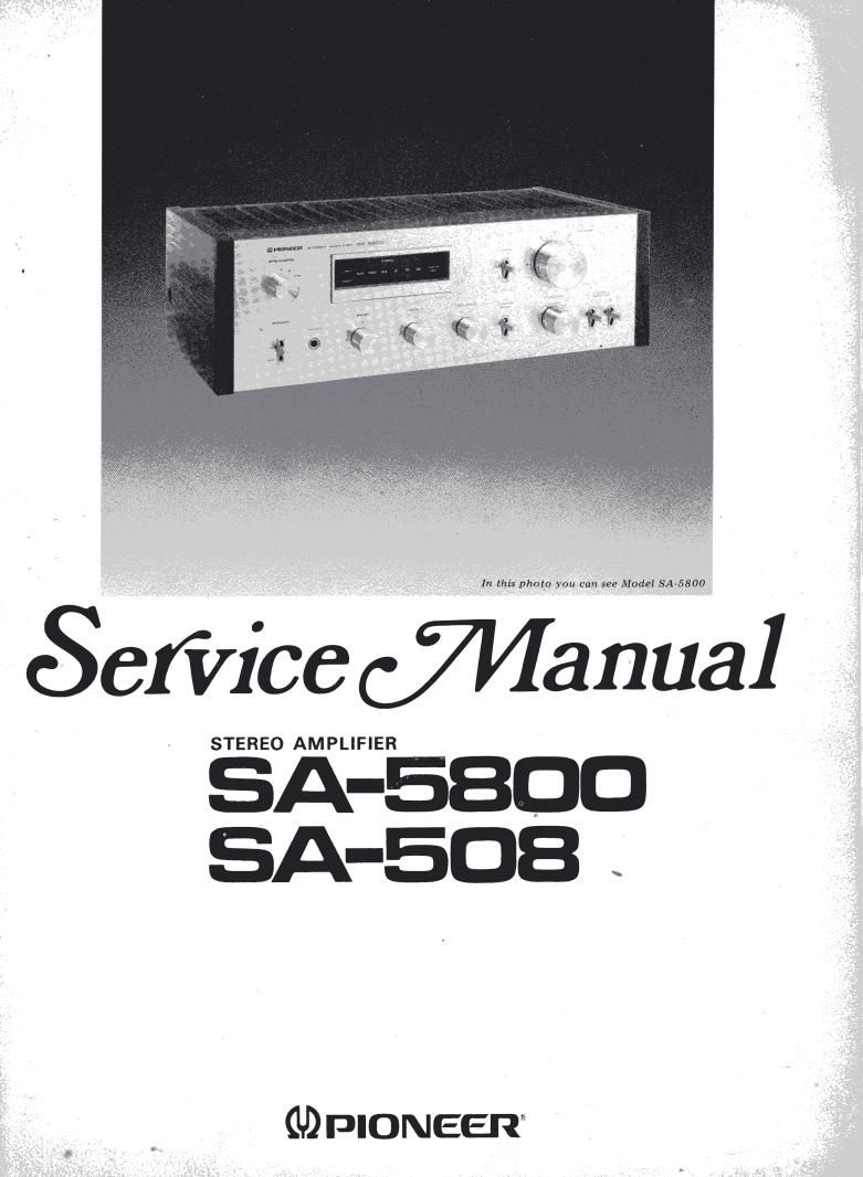 Pioneer SA 508 B Service Manual