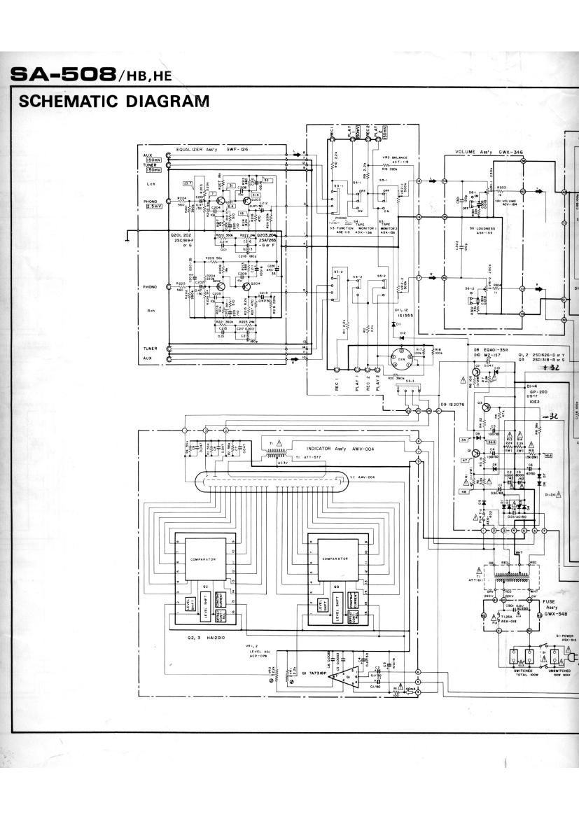 Pioneer SA 508 Schematic