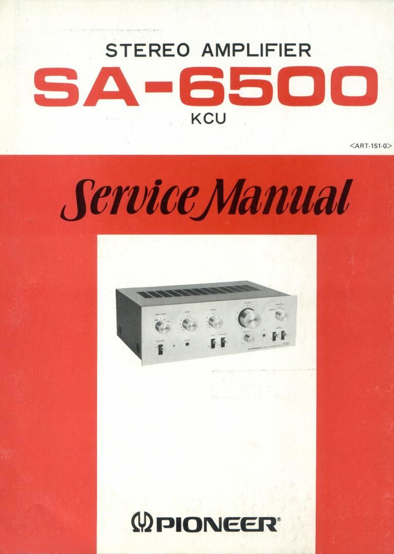 Pioneer SA 6500 Service Manual