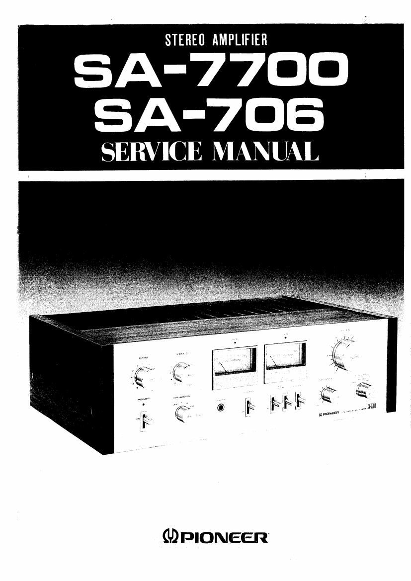 Pioneer SA 706 SA 7700 Service Manual