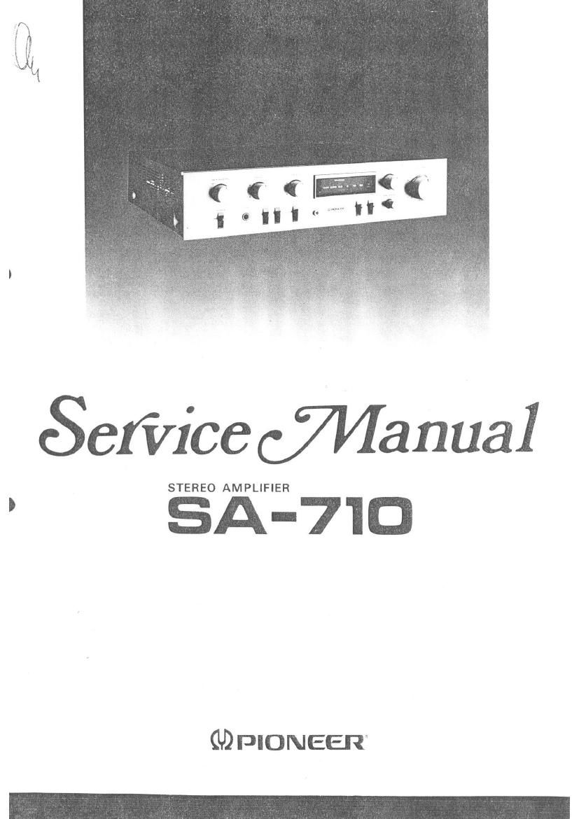 Pioneer SA 710 Service Manual