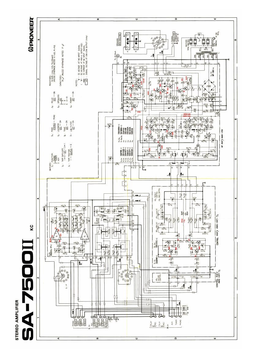 Pioneer SA 7500 mk II Schematic