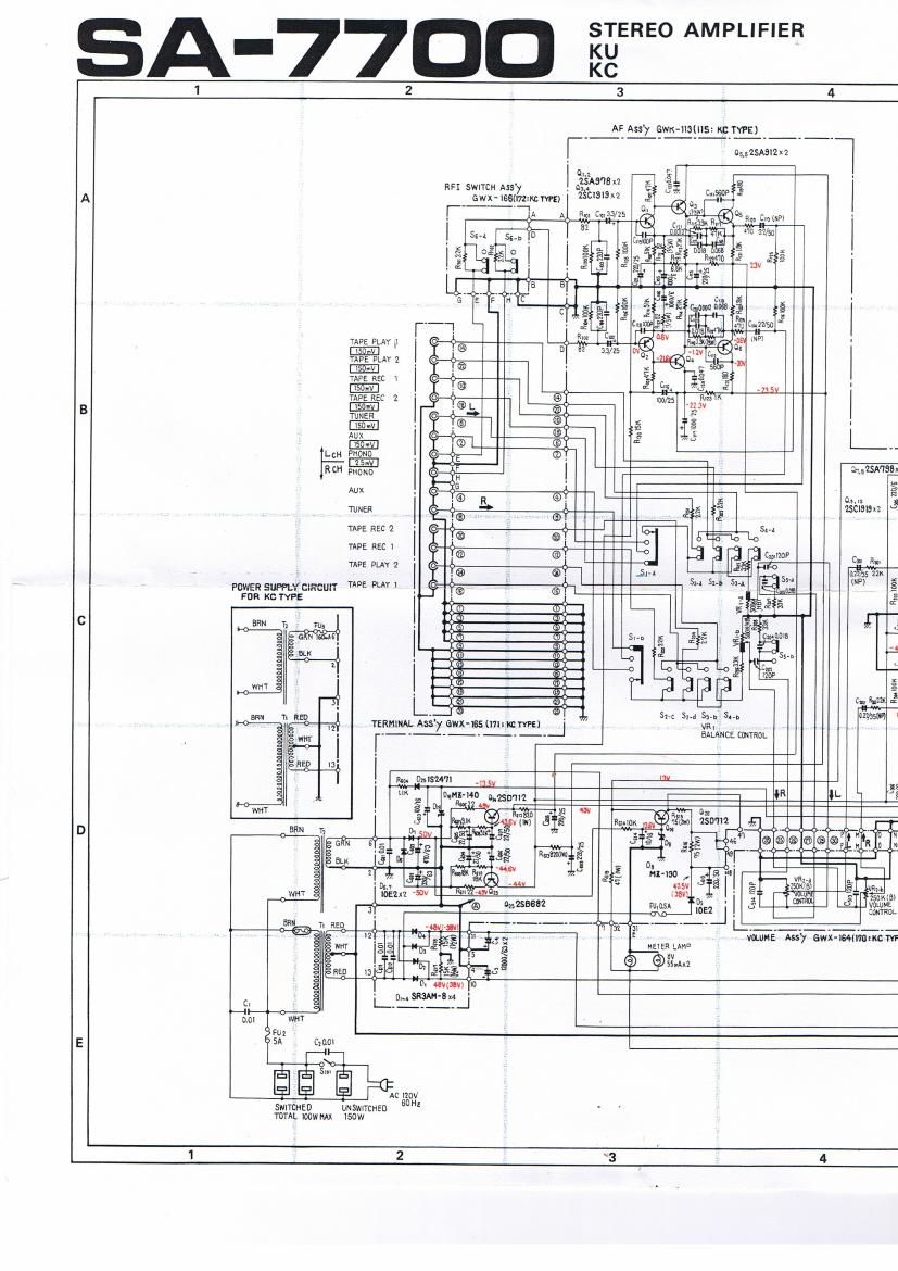 Pioneer SA 7700 Schematic