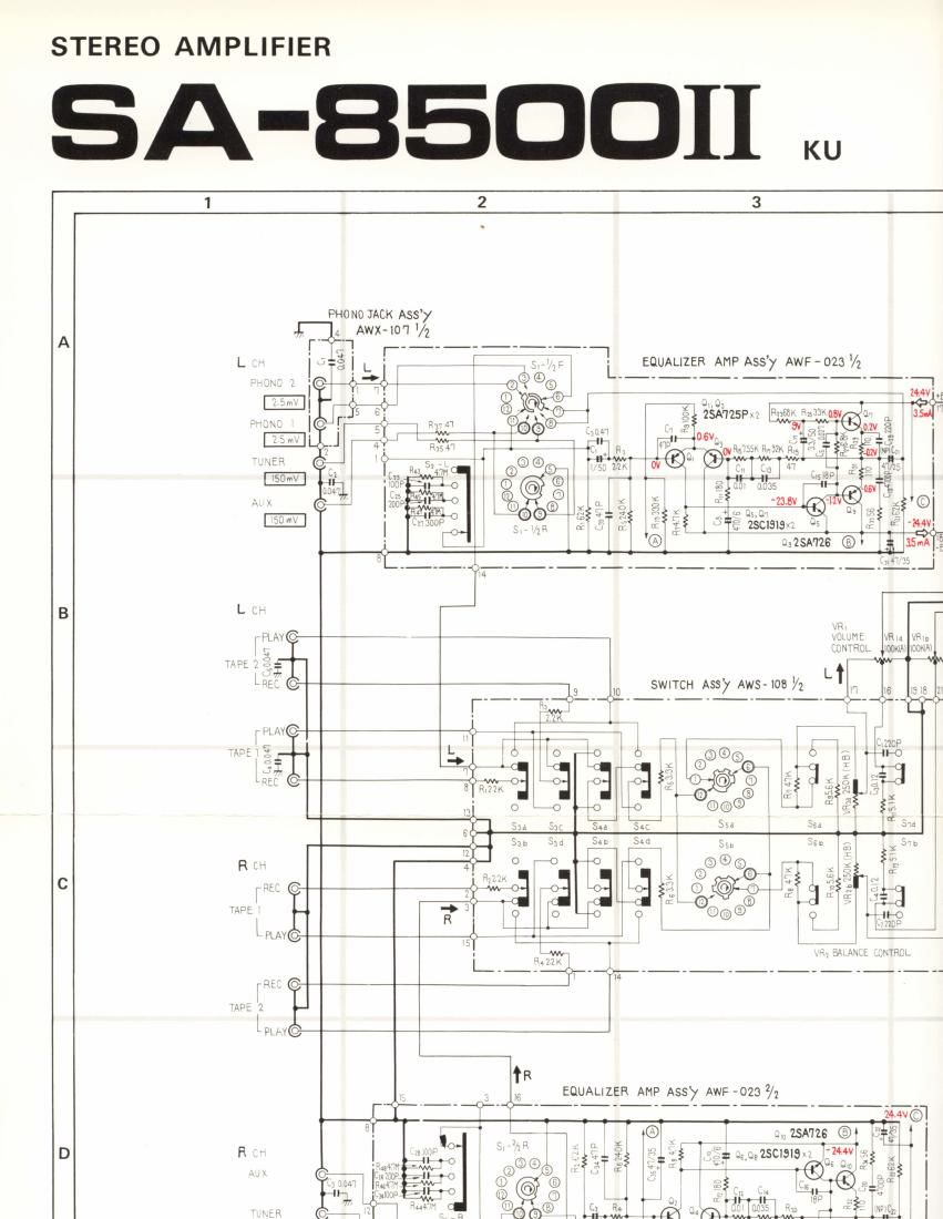 Pioneer SA 8500 II Schematic