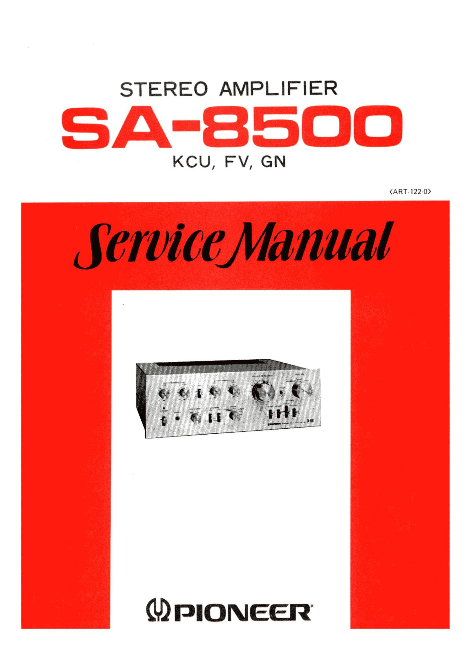 Pioneer SA 8500 Service Manual