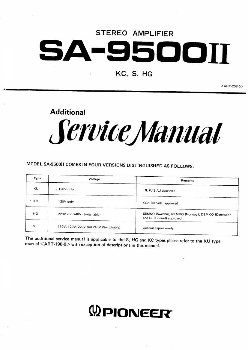 Pioneer SA 9500 II Service Manual 2