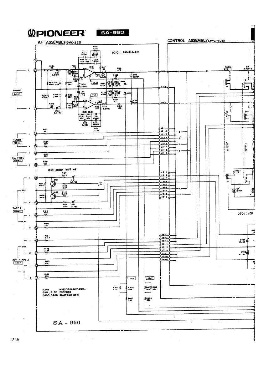 Pioneer SA 960 Schematic part 1