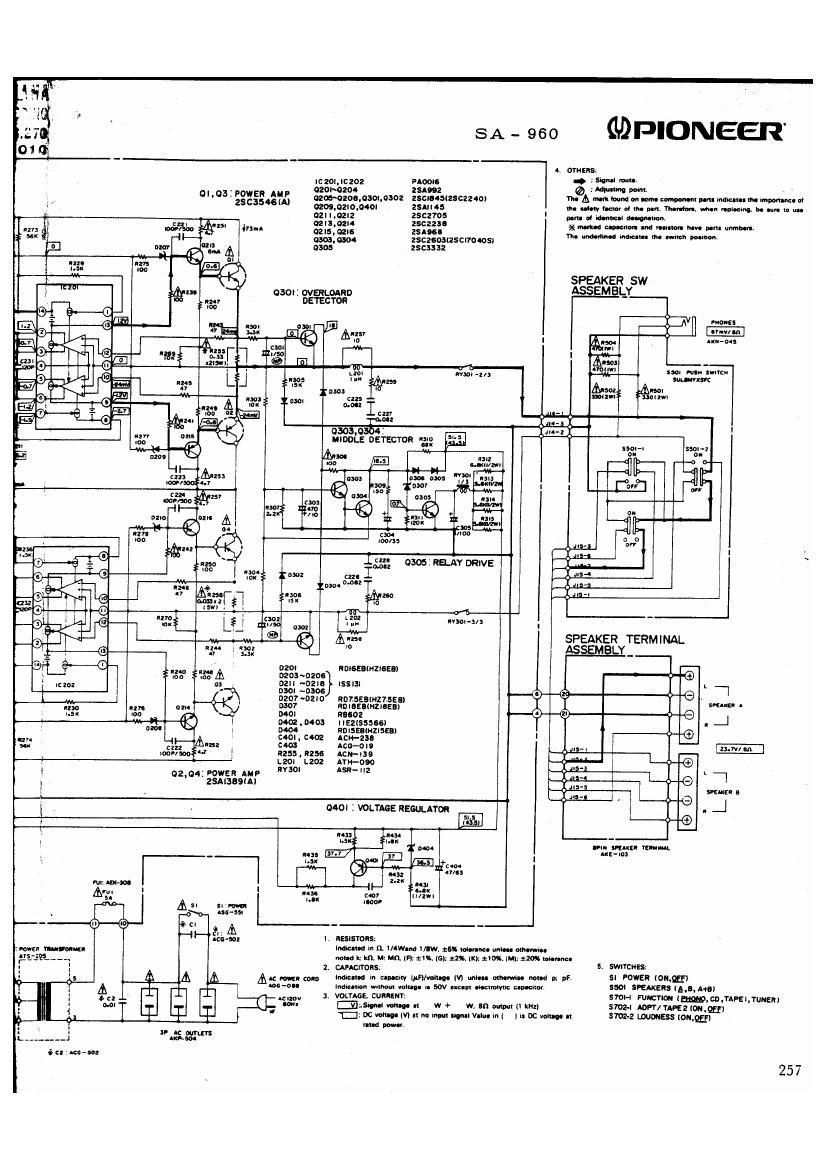 Pioneer SA 960 Schematic part 4