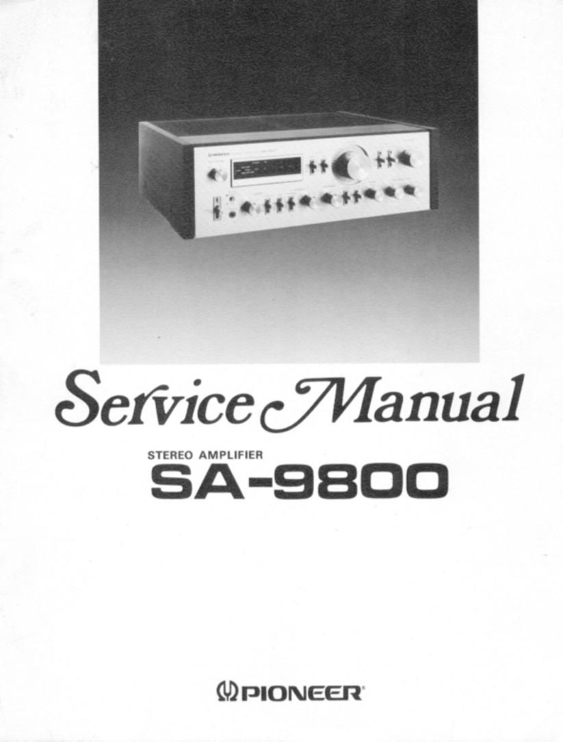 Pioneer SA 9800 Service Manual