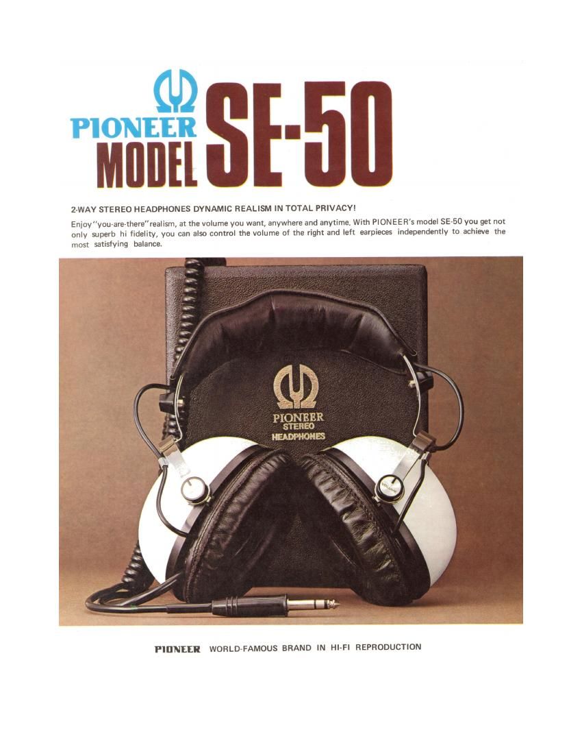 pioneer se 50 brochure