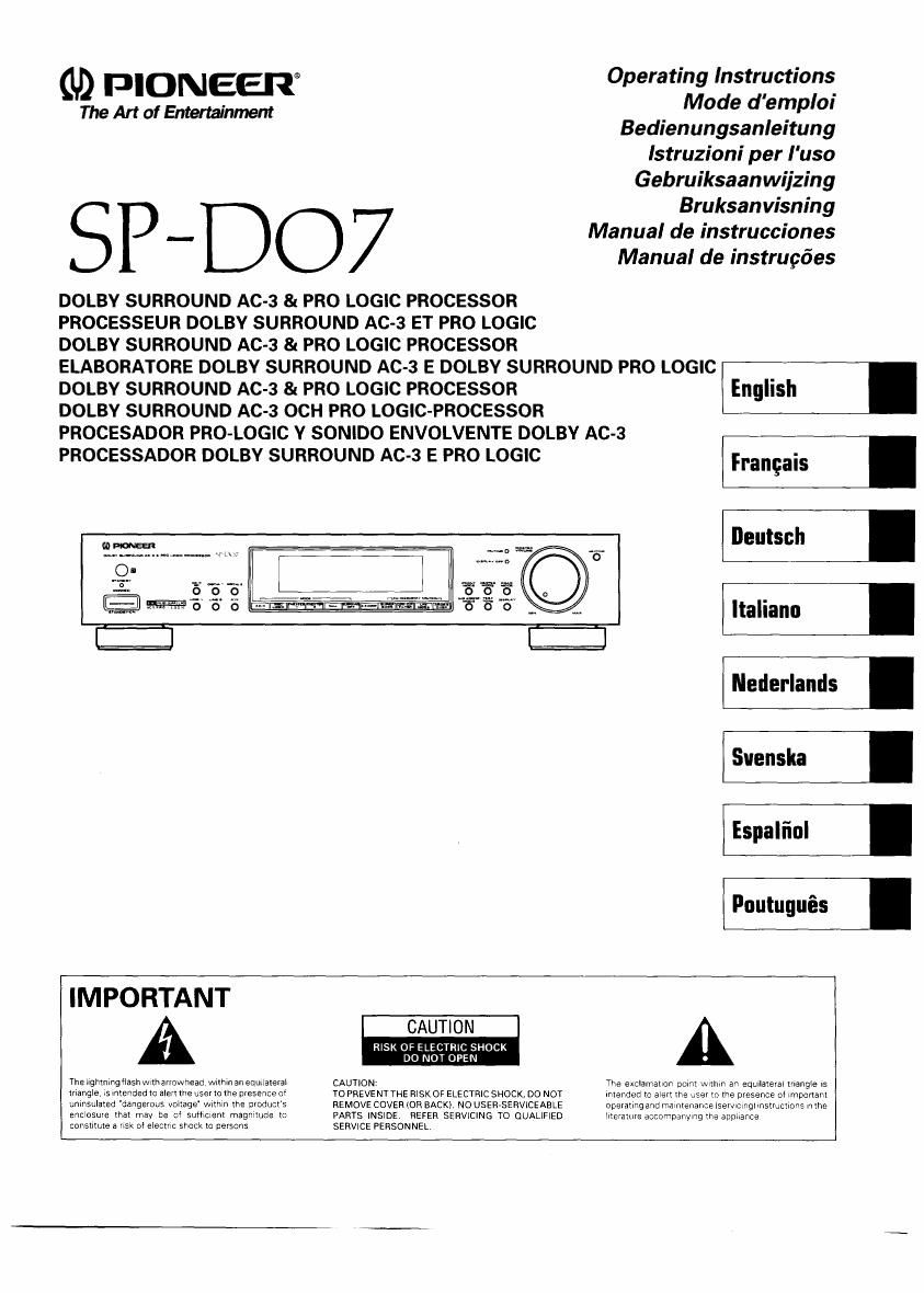 pioneer spd 07 service manual