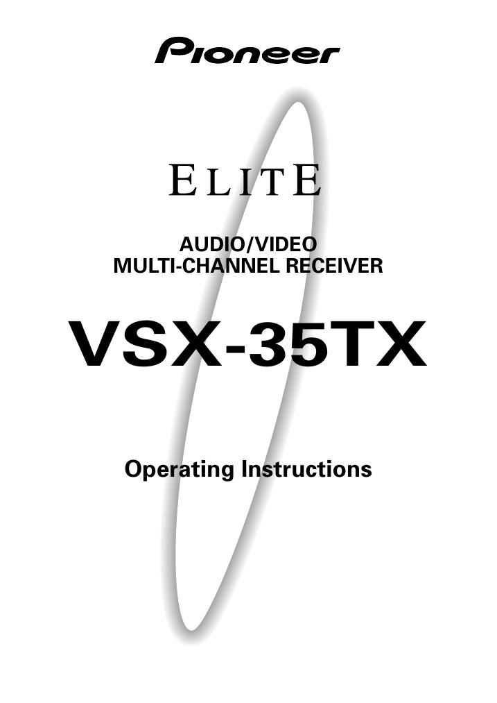 pioneer vsx 35 tx owners manual