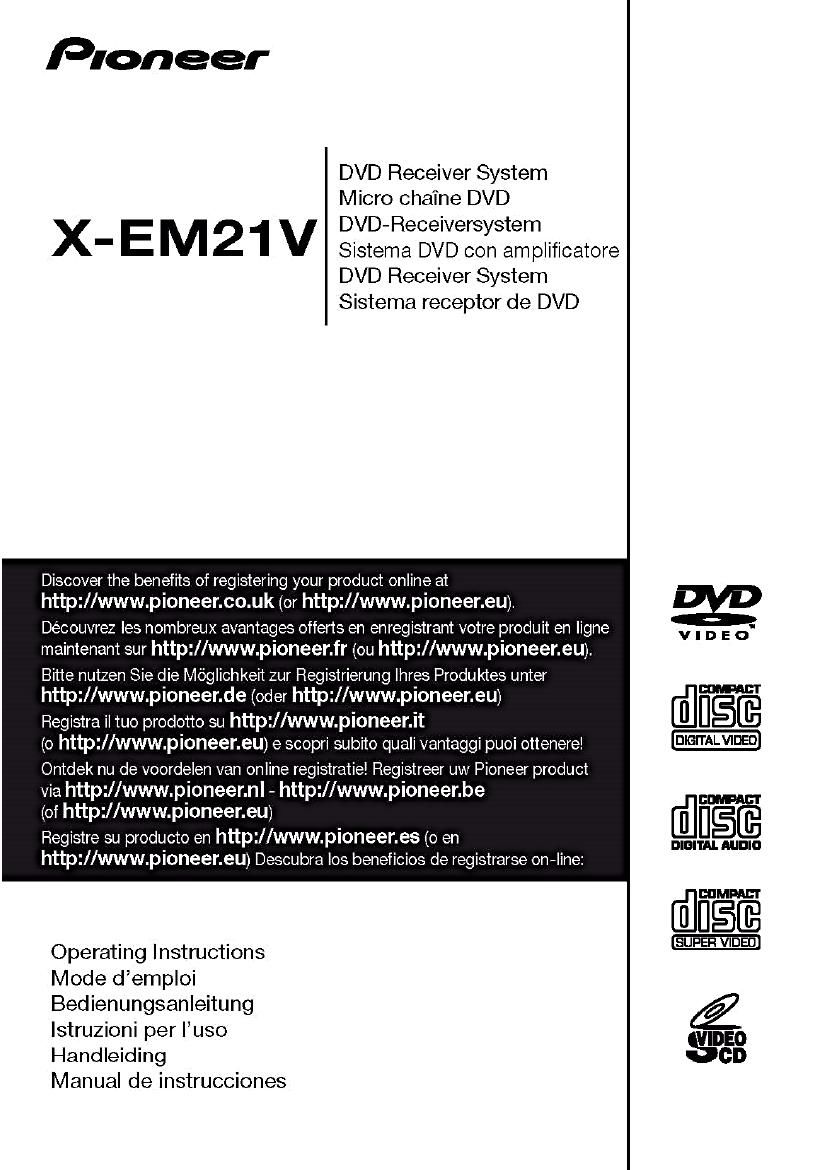 Pioneer X EM21V Owners Manual