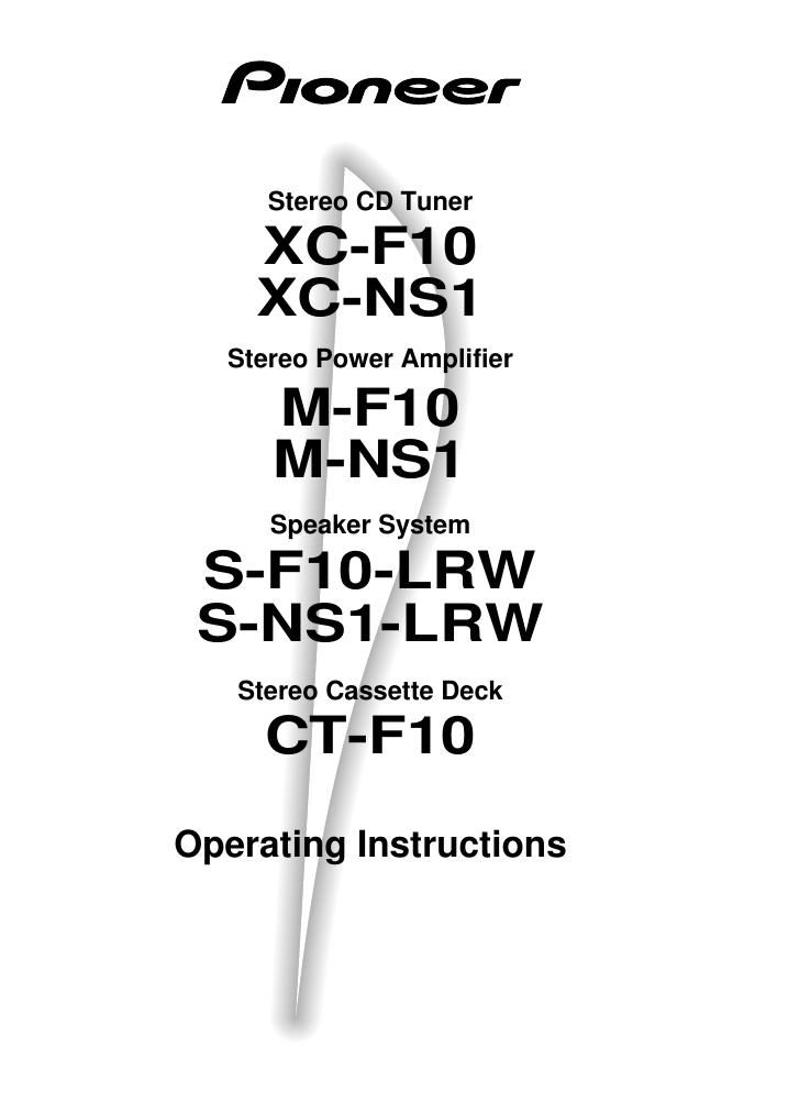 pioneer xcf 10 owners manual