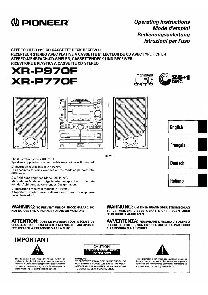 pioneer xrp 970 f owners manual