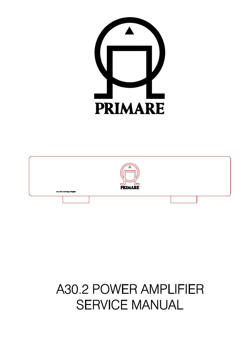 primare a 30 2 service manual