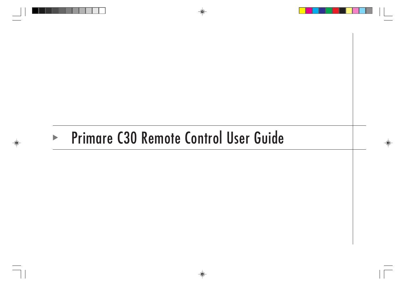 primare c 30 owners manual
