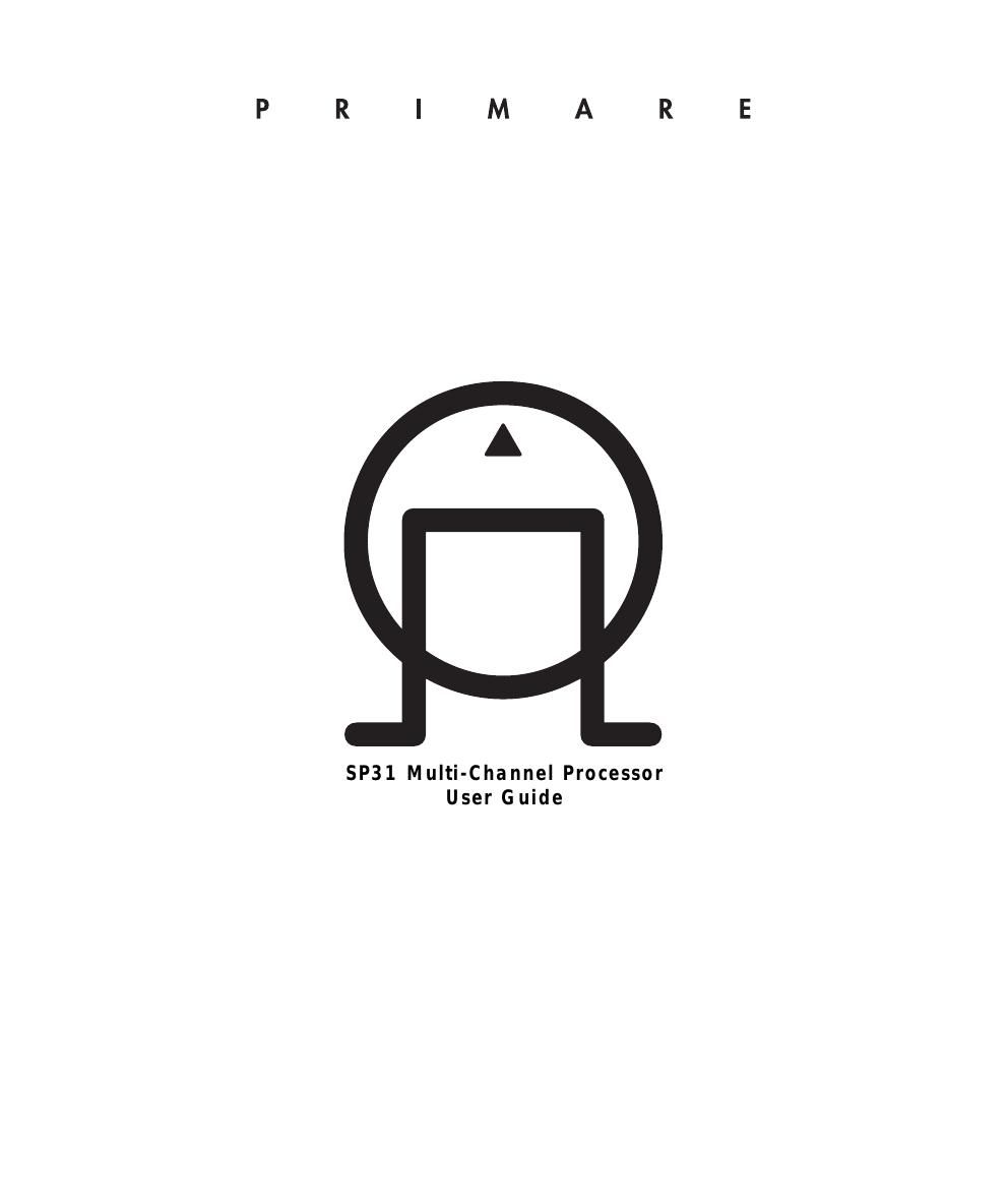 primare sp 31 owners manual