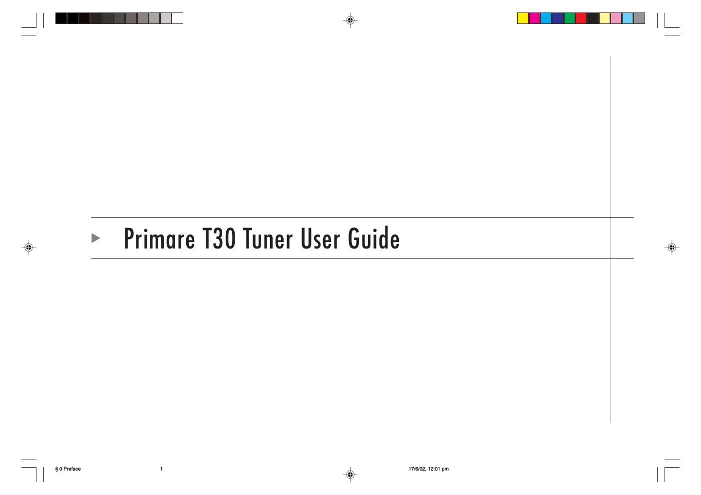 primare t 30 owners manual