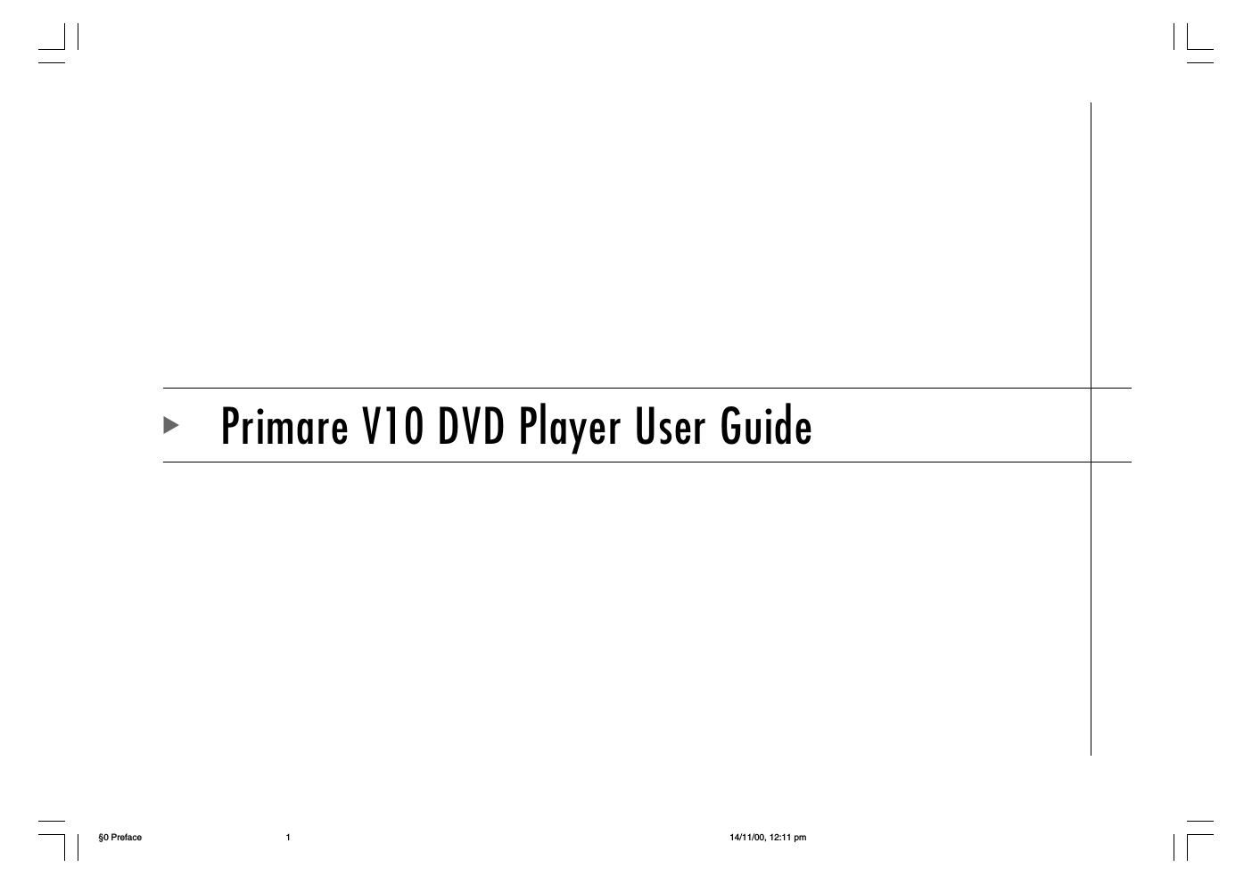 primare v 10 owners manual
