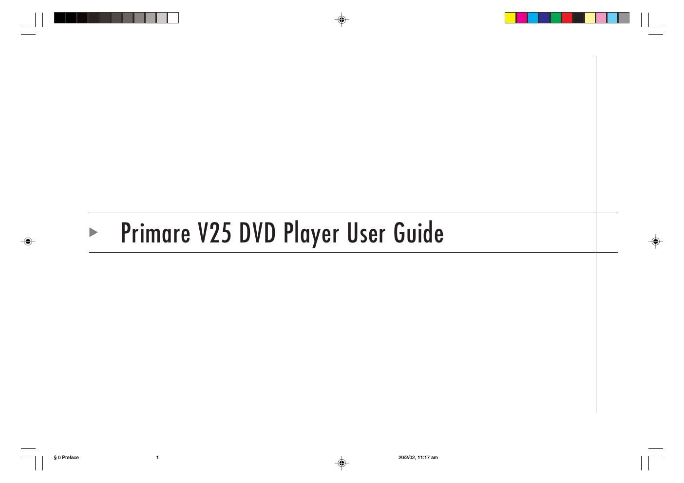 primare v 25 owners manual