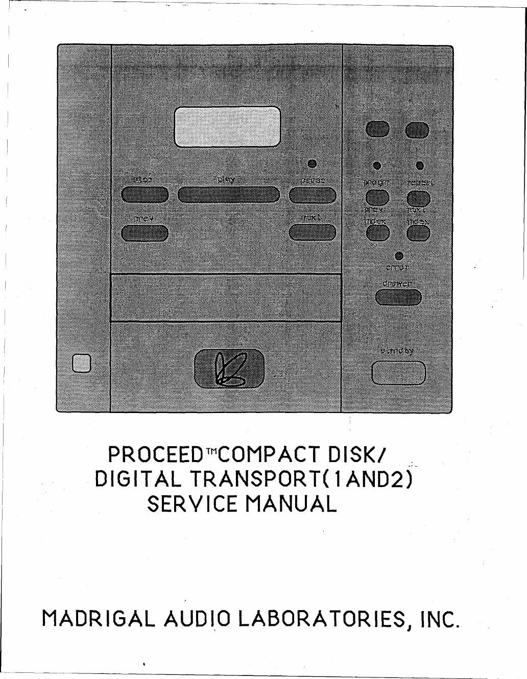 proceed pcd service manual