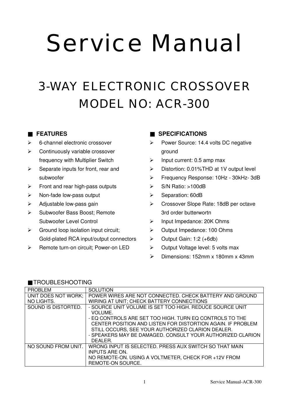 prology acr300s actcross