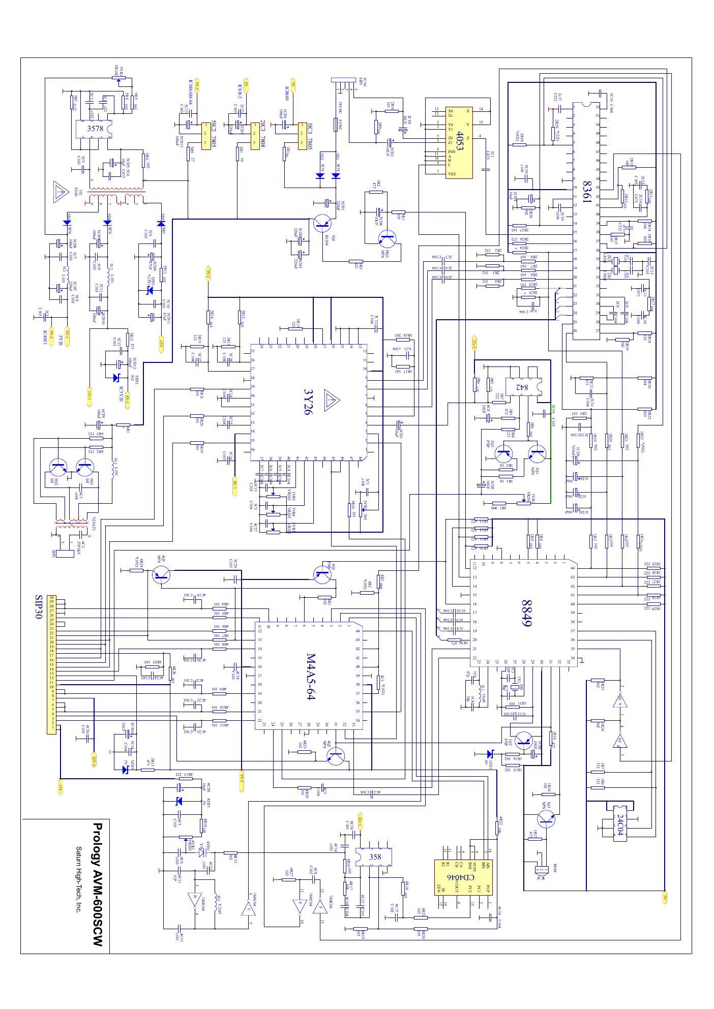 Free Audio Service Manuals - Free download prology avm 600 acw schematic