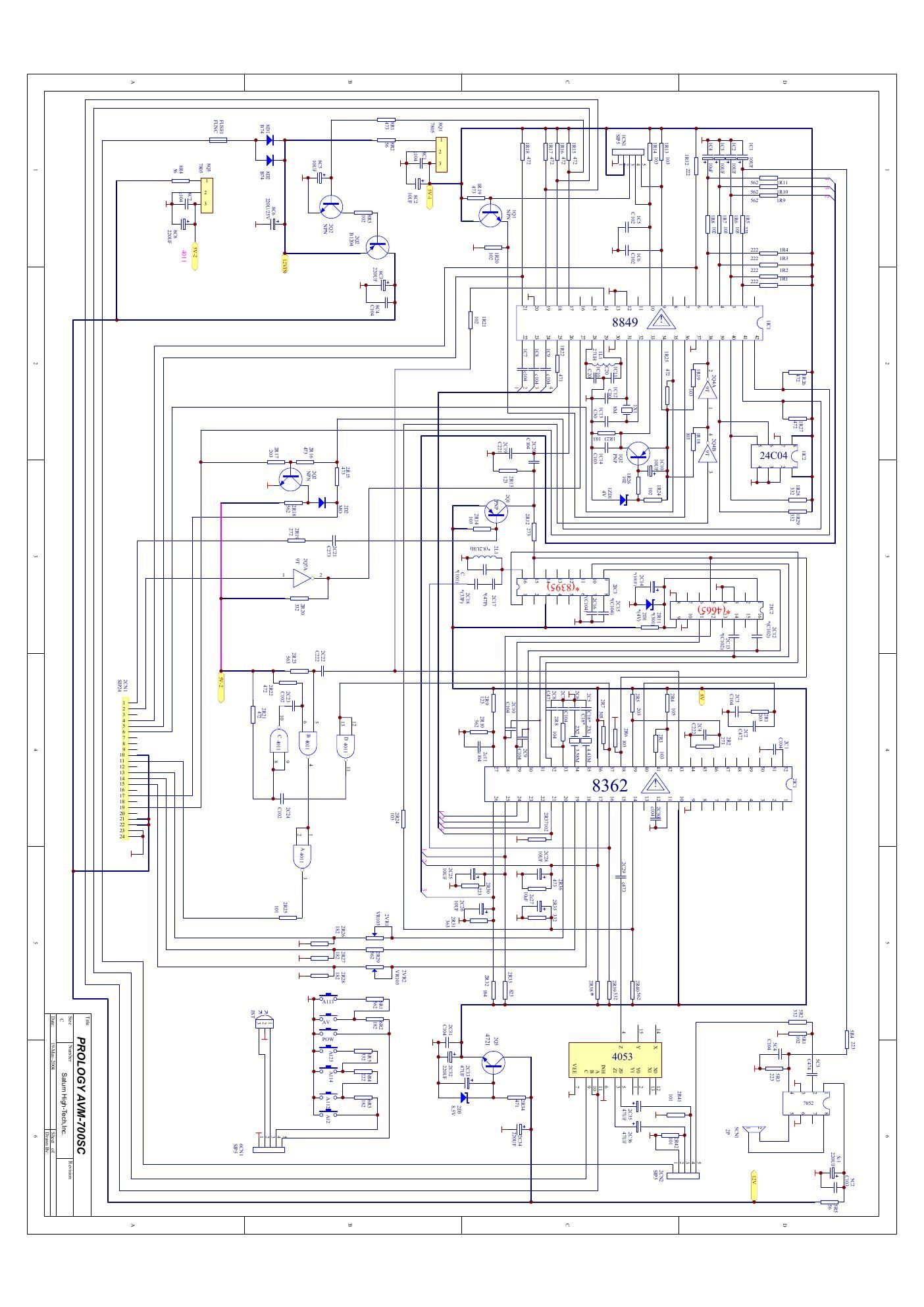 Free Audio Service Manuals - Free download prology avm 700 sc schematic