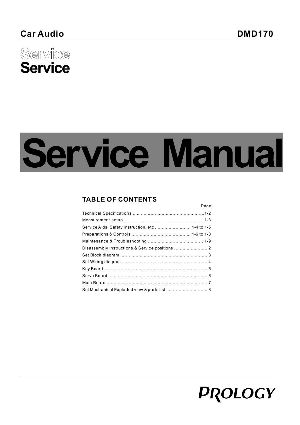 prology dmd 170 service manual