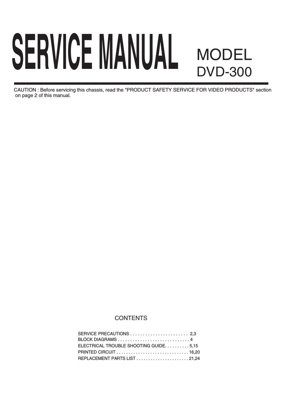 prology dvd 300 service manual