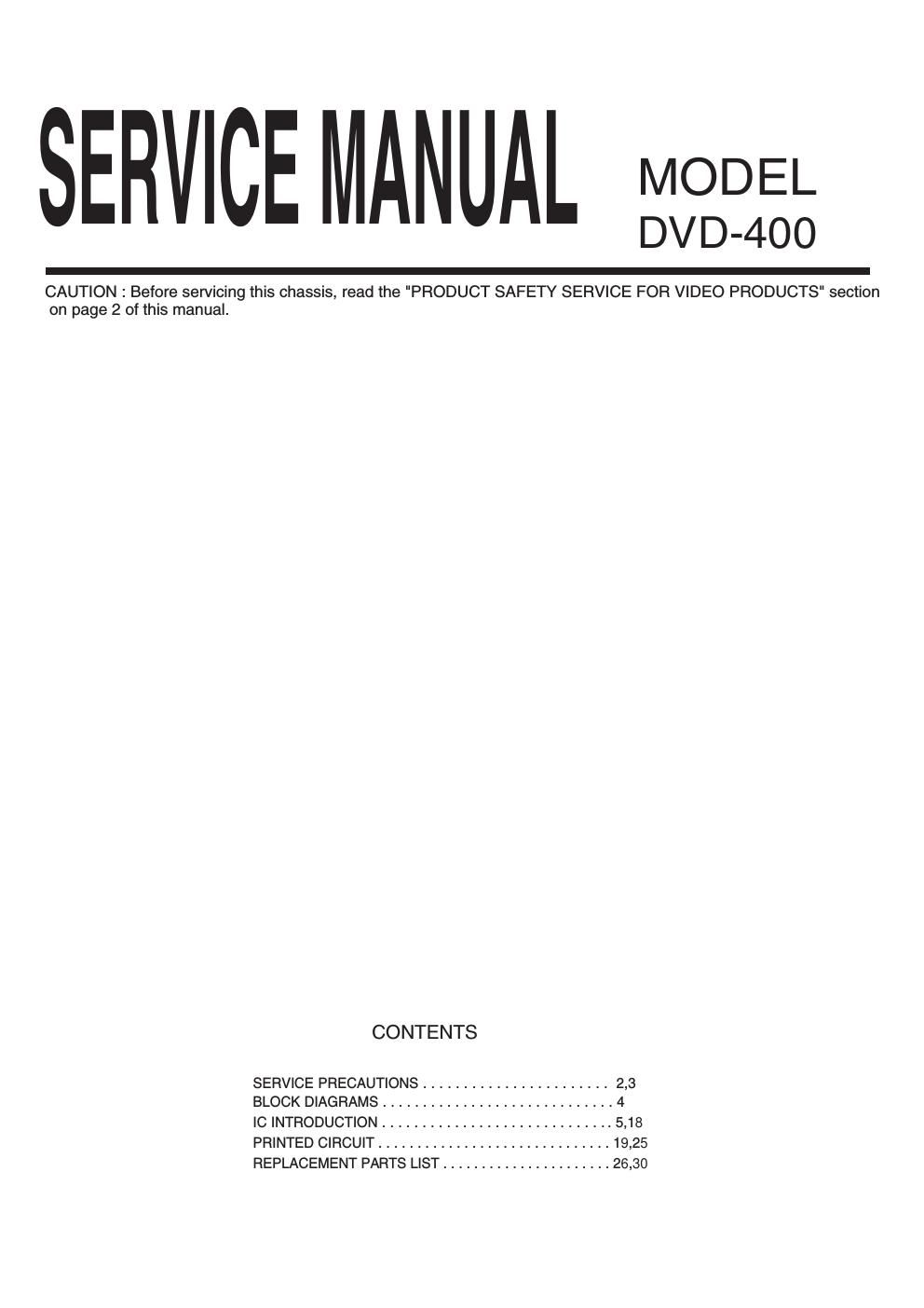 prology dvd 400 service manual