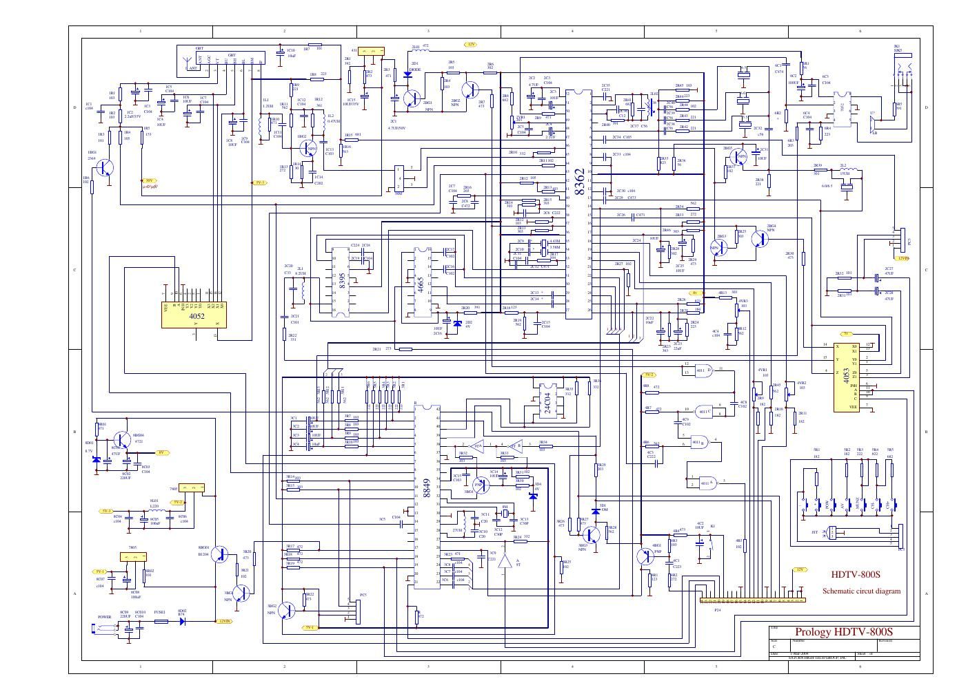 prology hdtv 800 s schematic