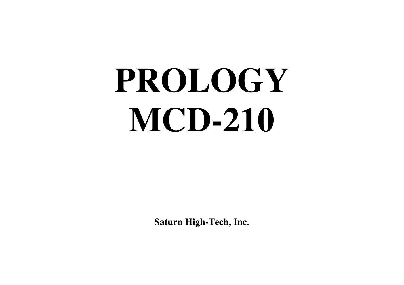 prology mcd 210 schematic