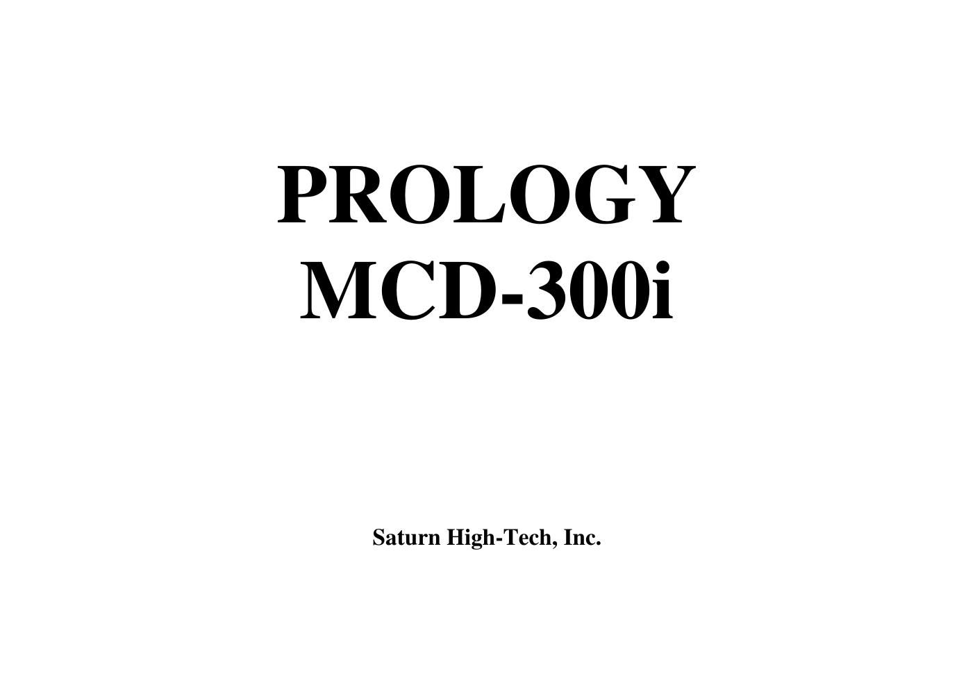 prology mcd 300 i schematic