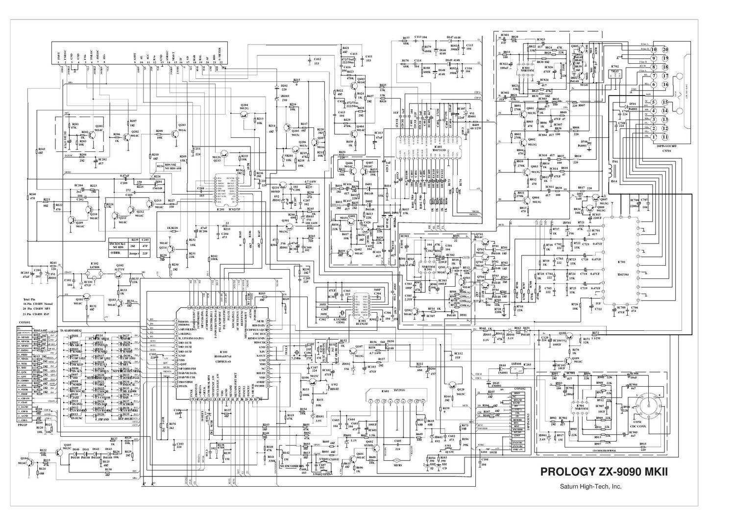 Free Audio Service Manuals - Free download prology zx 9090 mk2 schematic