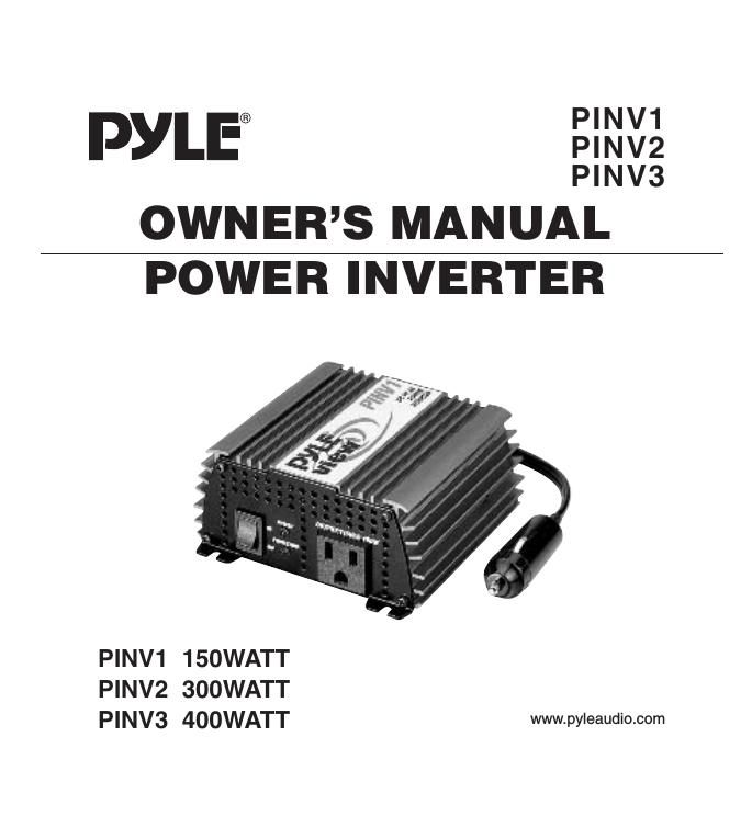 pyle pinv 1 owners manual
