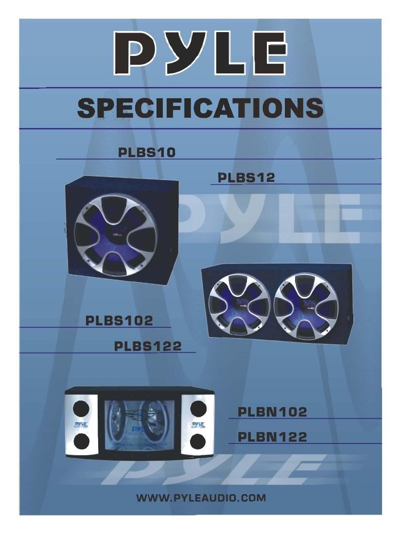 pyle plbn 102 owners manual