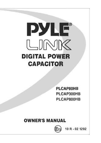 pyle plcap 300 hb owners manual