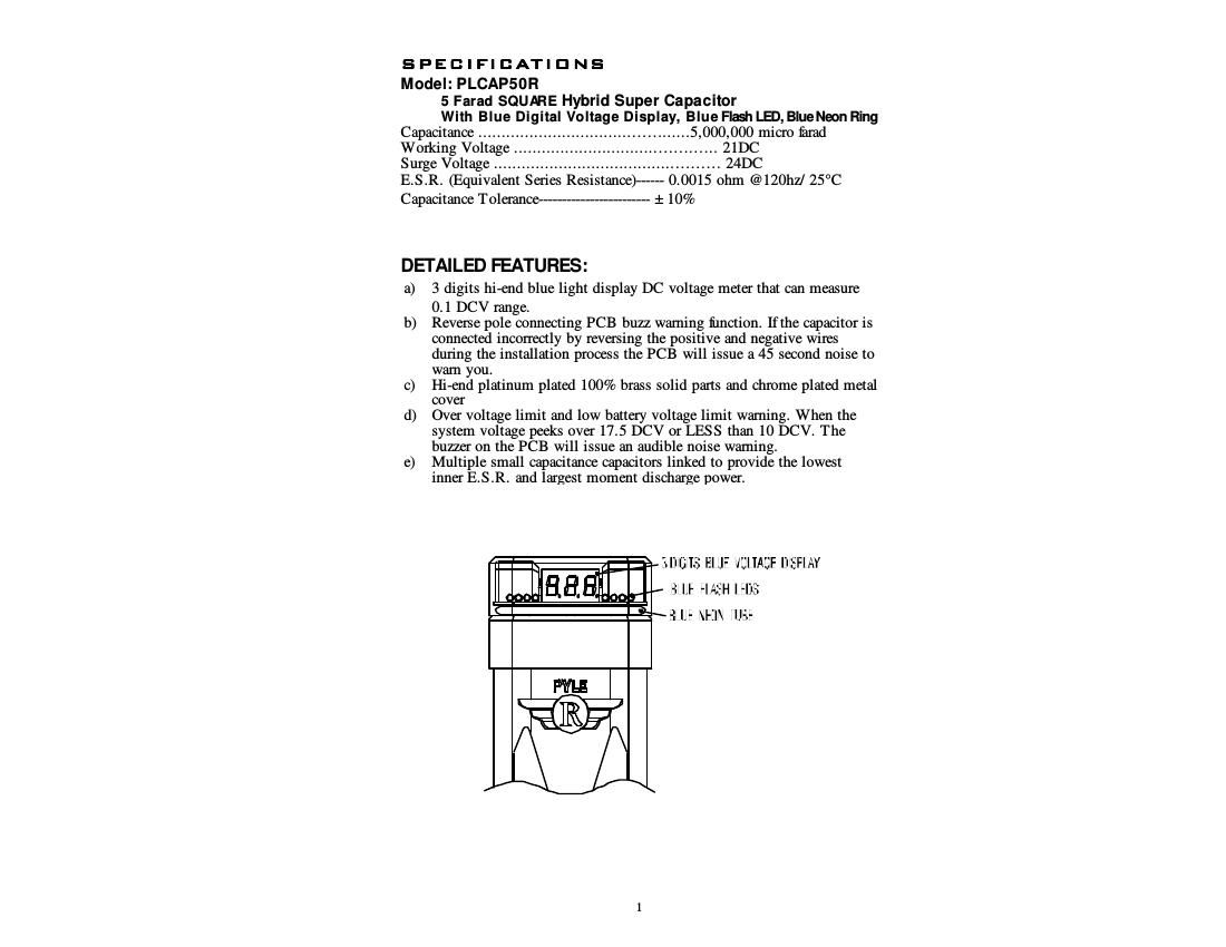 pyle plcap 50 r owners manual